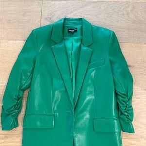 Generation Love Emerald Faux Leather Blazer